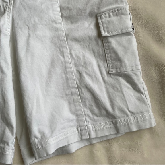 Vintage Rachel Adams White Cotton Cargo Shorts - Picture 3 of 6